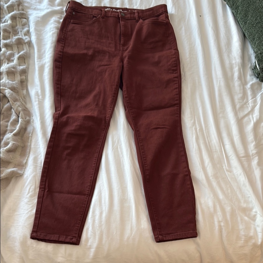 Eddie Bauer Brick Red Skinny Pants